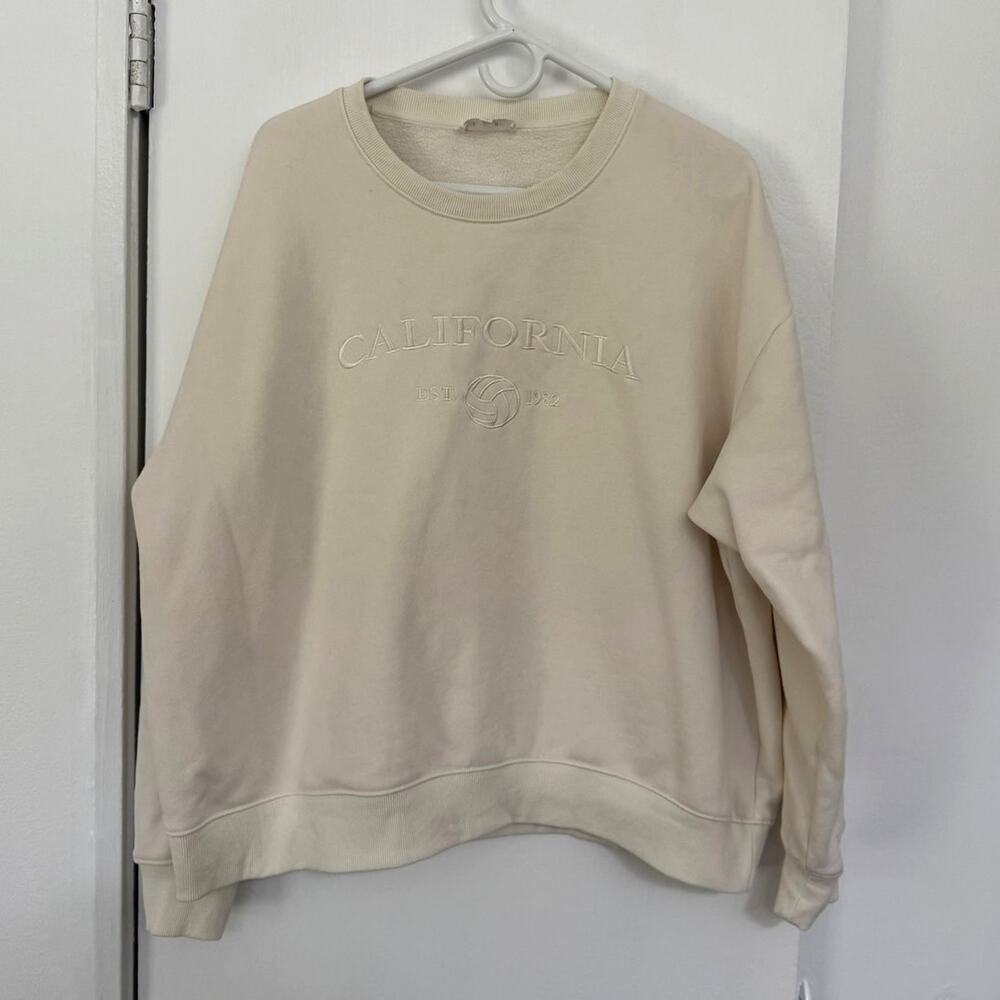 Bohme "California" Volleyball 1992 Sweatshirt in Bone Size XL